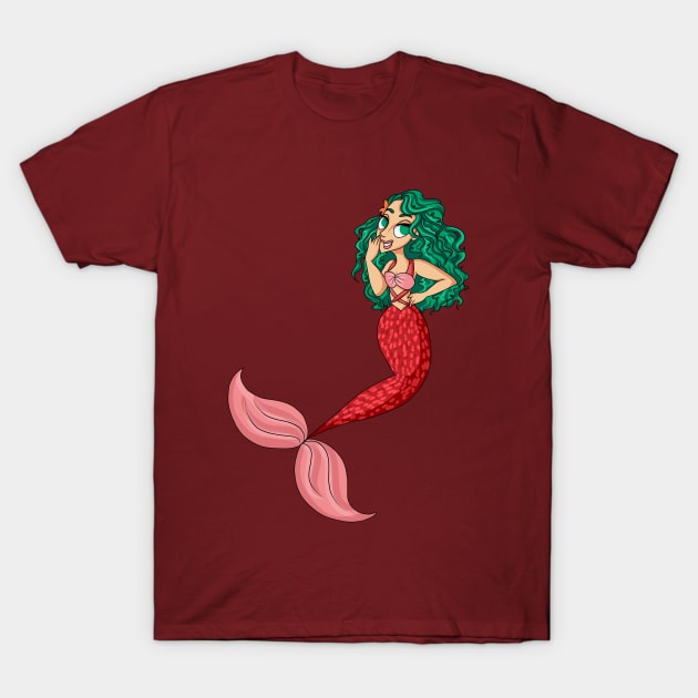 Mermaid Lagoon - Bubbly Sea Siren T-Shirt by katidoodlesmuch